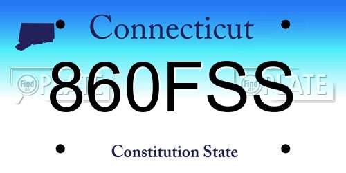 860FSS Connecticut License Plate