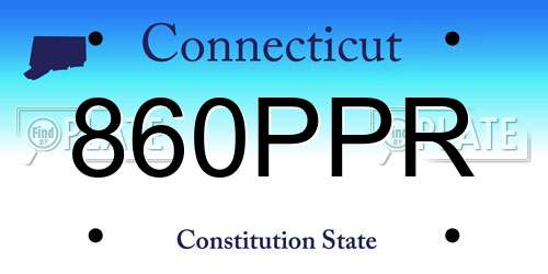 860PPR Connecticut License Plate