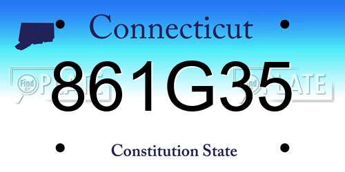 861G35 Connecticut License Plate