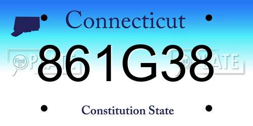 861G38 Connecticut License Plate