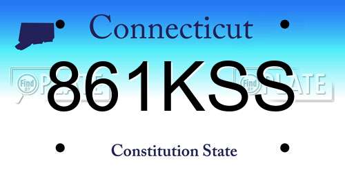 861KSS Connecticut License Plate