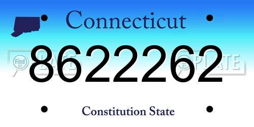 8622262 Connecticut License Plate