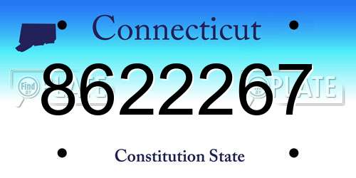 8622267 Connecticut License Plate