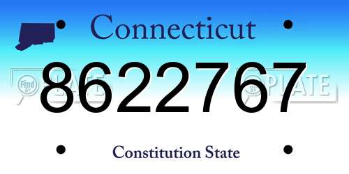 8622767 Connecticut License Plate