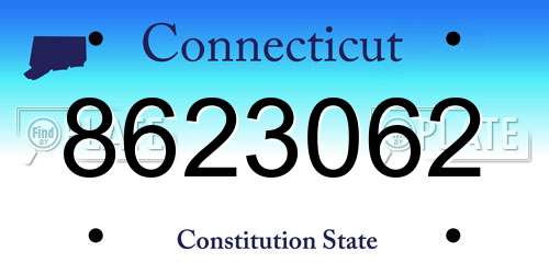 8623062 Connecticut License Plate