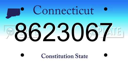 8623067 Connecticut License Plate
