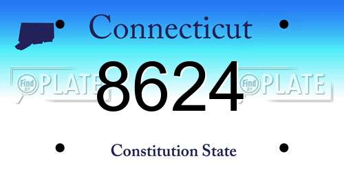 8624 Connecticut License Plate
