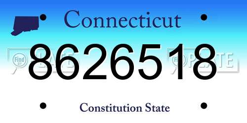 8626518 Connecticut License Plate
