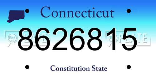 8626815 Connecticut License Plate