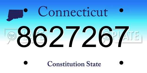 8627267 Connecticut License Plate