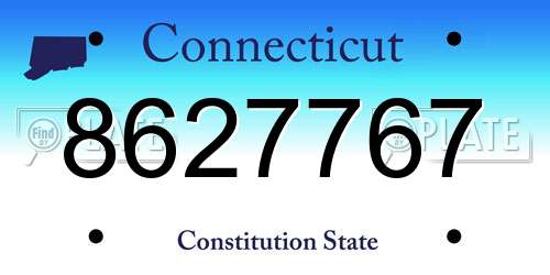 8627767 Connecticut License Plate