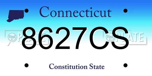 8627CS Connecticut License Plate
