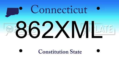 862XML Connecticut License Plate