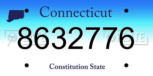 8632776 Connecticut License Plate