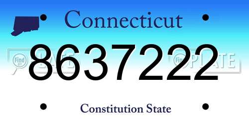 8637222 Connecticut License Plate
