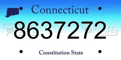 8637272 Connecticut License Plate