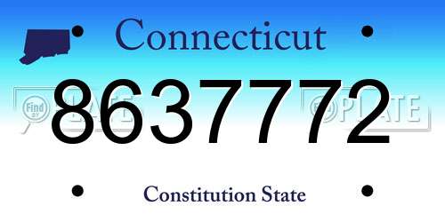 8637772 Connecticut License Plate