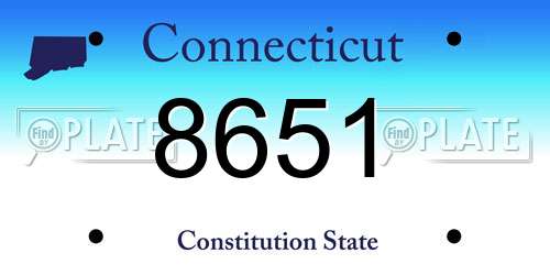 8651 Connecticut License Plate