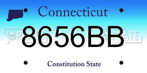 8656BB Connecticut License Plate