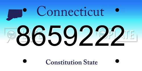 8659222 Connecticut License Plate
