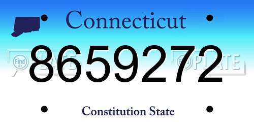 8659272 Connecticut License Plate