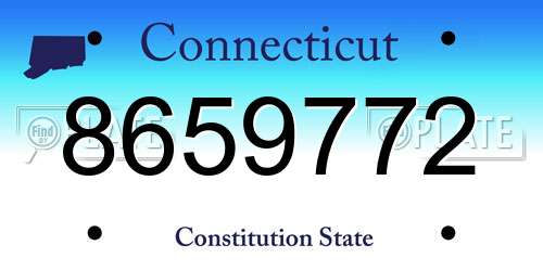 8659772 Connecticut License Plate