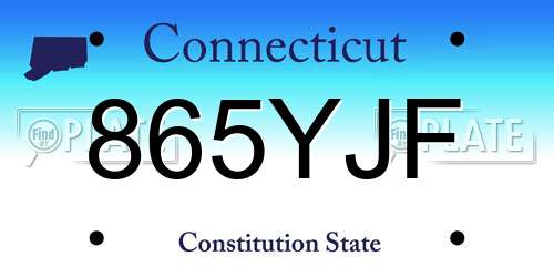 865YJF Connecticut License Plate