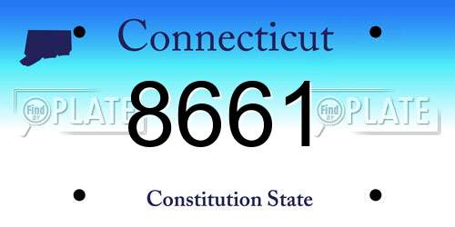 8661 Connecticut License Plate