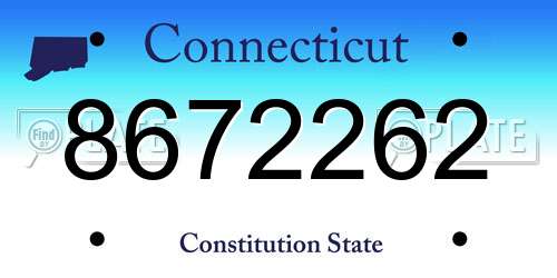 8672262 Connecticut License Plate