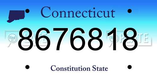 8676818 Connecticut License Plate