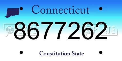 8677262 Connecticut License Plate