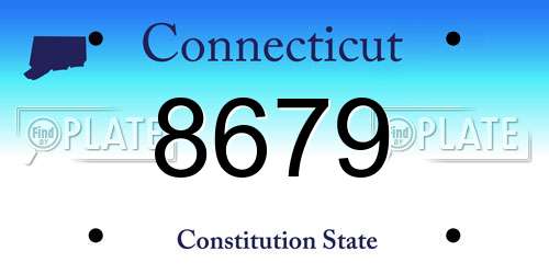 8679 Connecticut License Plate