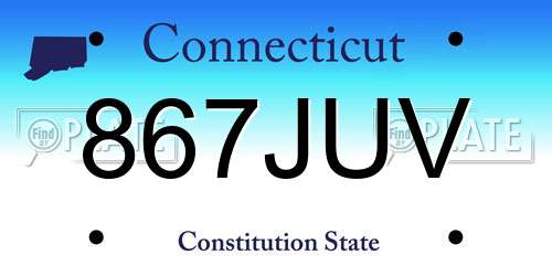 867JUV Connecticut License Plate