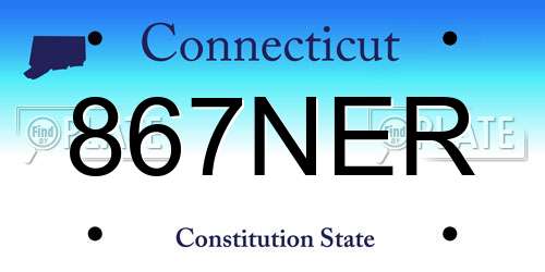 867NER Connecticut License Plate