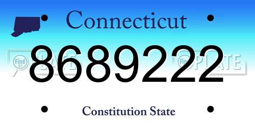 8689222 Connecticut License Plate