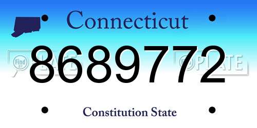 8689772 Connecticut License Plate