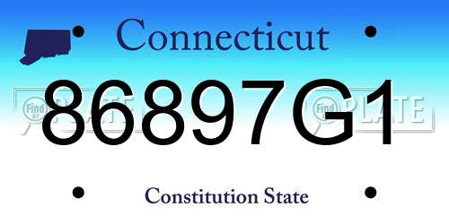 86897G1 Connecticut License Plate