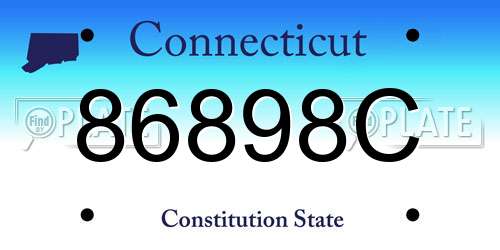 86898C Connecticut License Plate