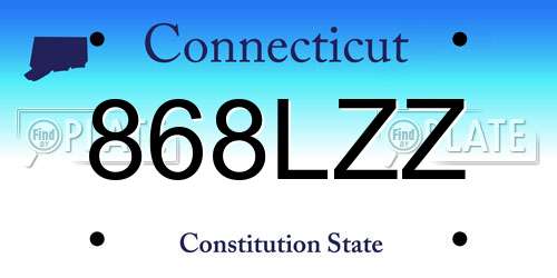 868LZZ Connecticut License Plate