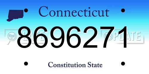 8696271 Connecticut License Plate