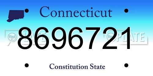 8696721 Connecticut License Plate