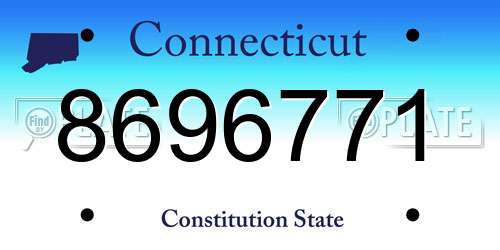 8696771 Connecticut License Plate