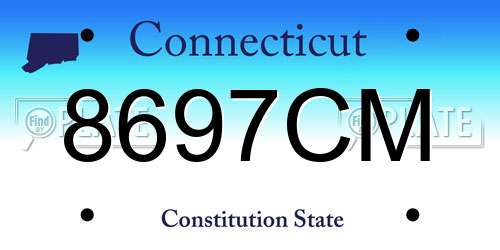 8697CM Connecticut License Plate