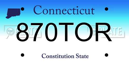 870TOR Connecticut License Plate