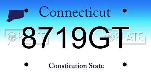 8719GT Connecticut License Plate