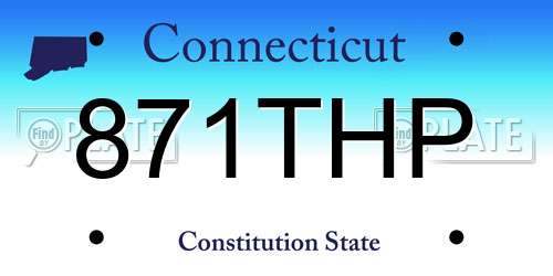 871THP Connecticut License Plate