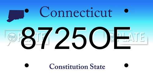 8725OE Connecticut License Plate