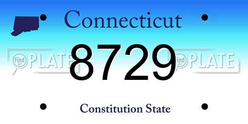 8729 Connecticut License Plate