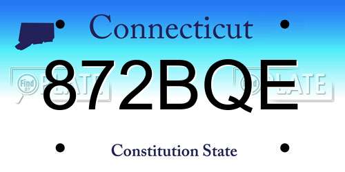 872BQE Connecticut License Plate