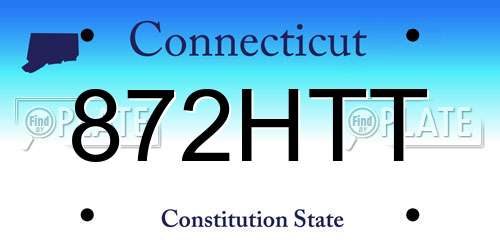 872HTT Connecticut License Plate